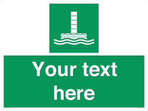 Custom sign safe condition Evacuation chute 